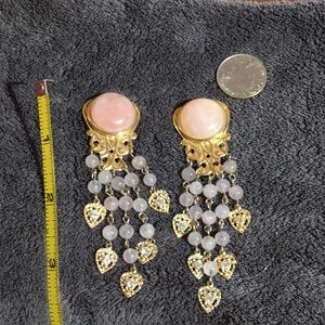 Rose Quartz Dangle Earrings